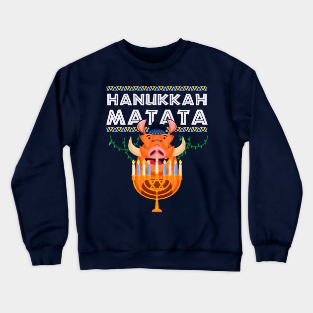 Hanukkah Matata Crewneck Sweatshirt by GiveMeThatPencil